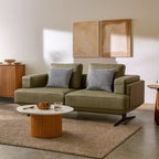 Canapé Olivia en cuir véritable pleine fleur