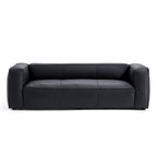 Canapé smoking Brancaster en cuir véritable noir