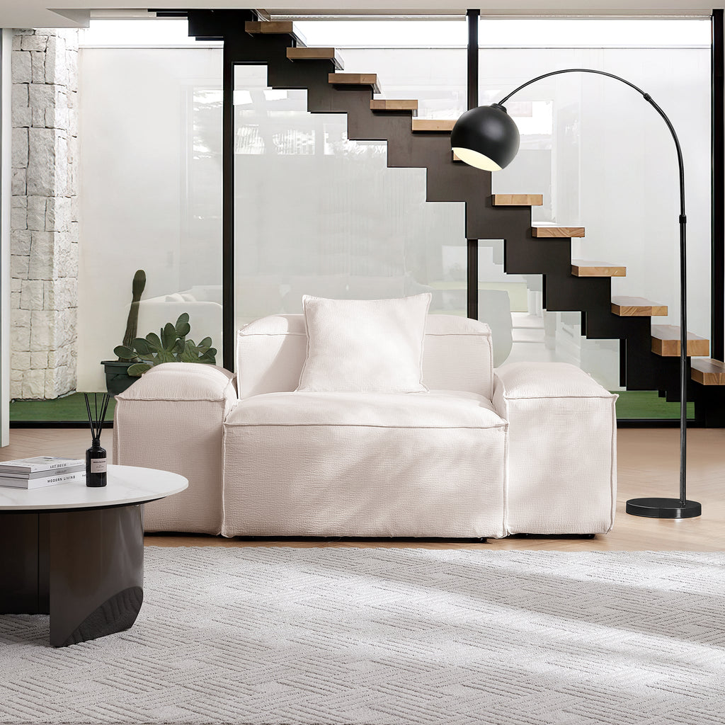 Fauteuil d'appoint modulaire gris Freedom