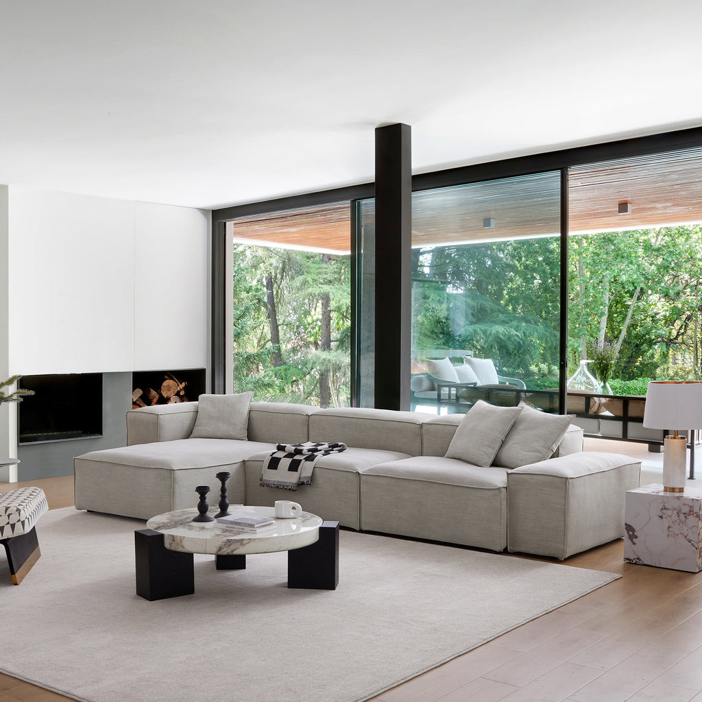 Canapé sectionnel modulaire beige Freedom