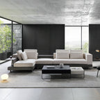 Canapé d'angle bleu minimaliste Connery