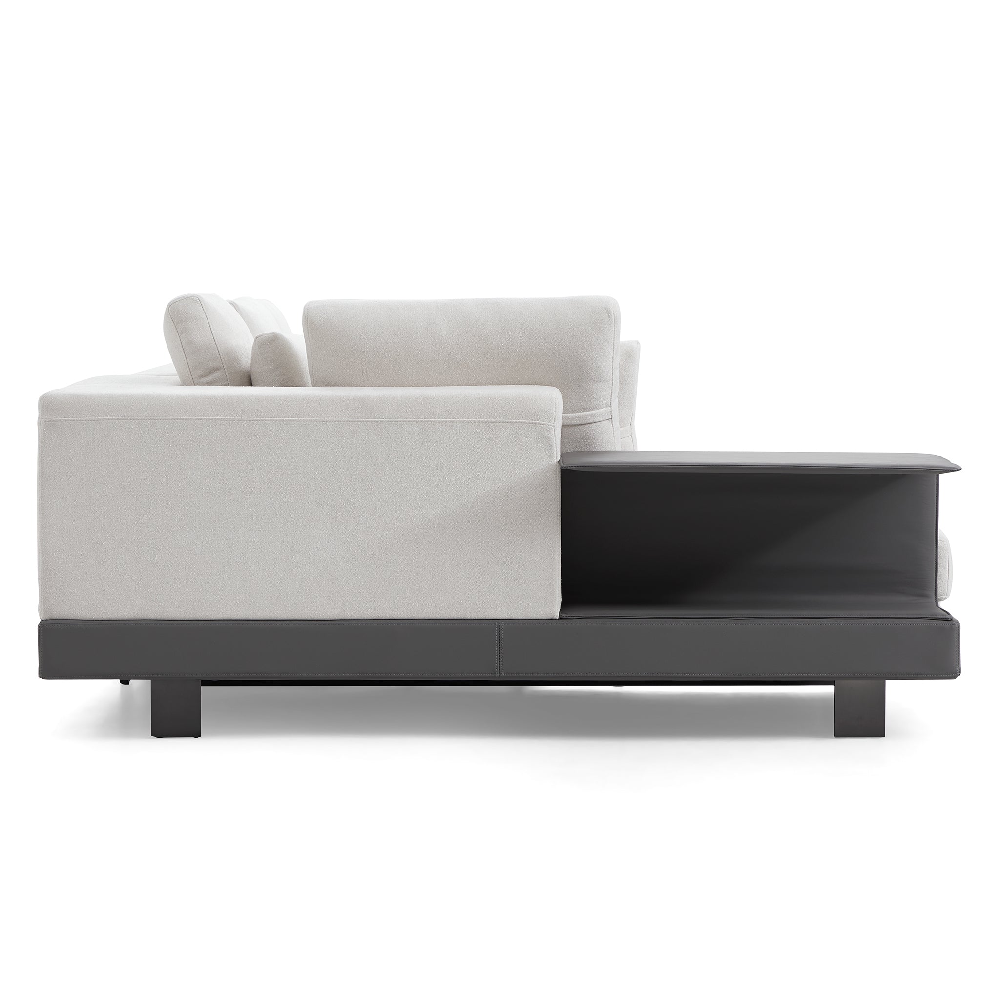 Canapé d'angle minimaliste blanc Connery