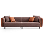 Causeuse Chas Tangerine en polyester et lin