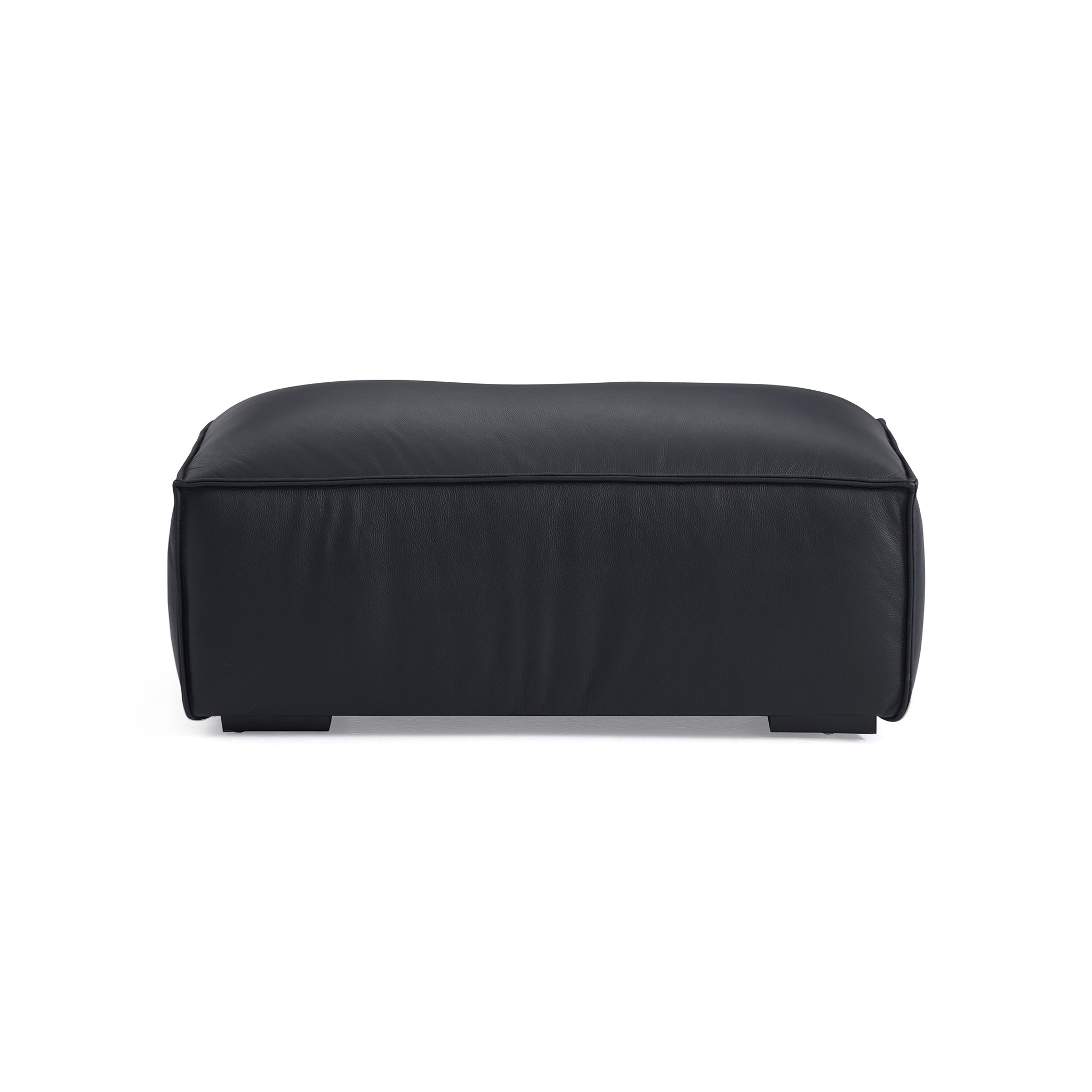 Pouf en cuir minimaliste de luxe