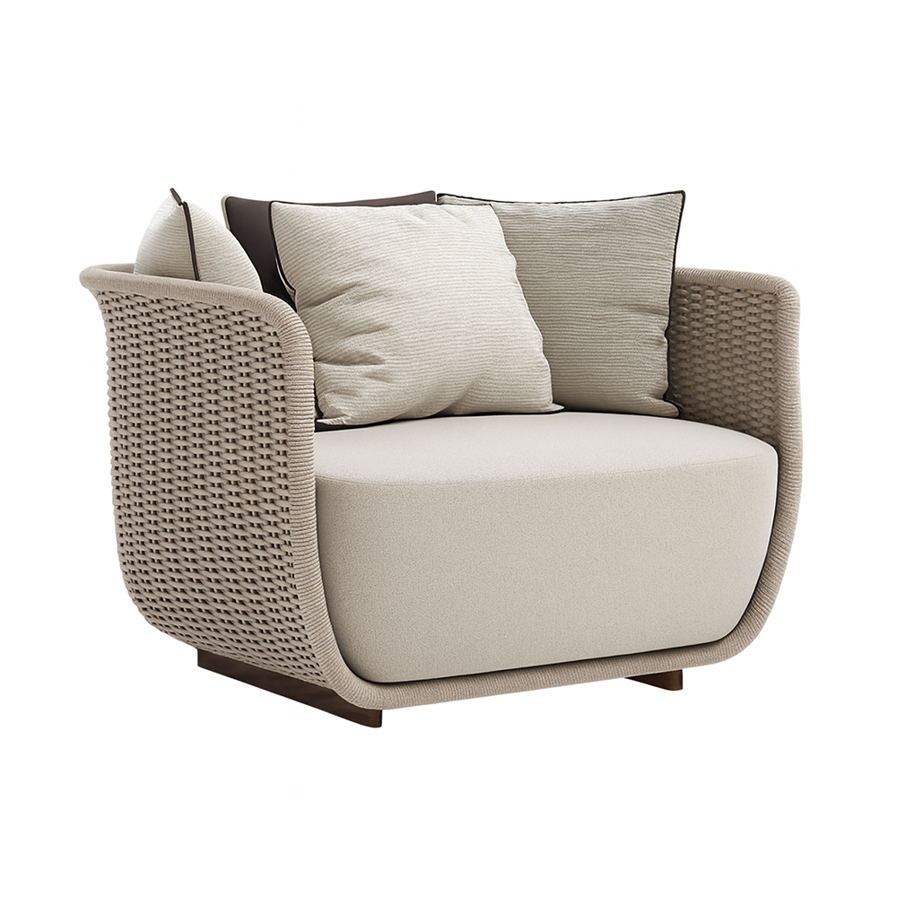 Ensemble de canapés d'extérieur en osier Laguna avec coussins