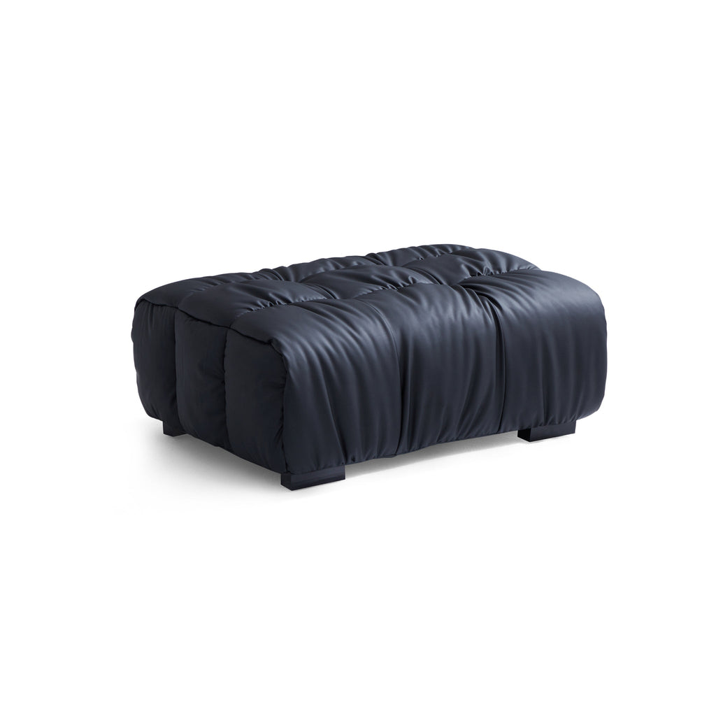 Ensemble sectionnel Boba en cuir noir