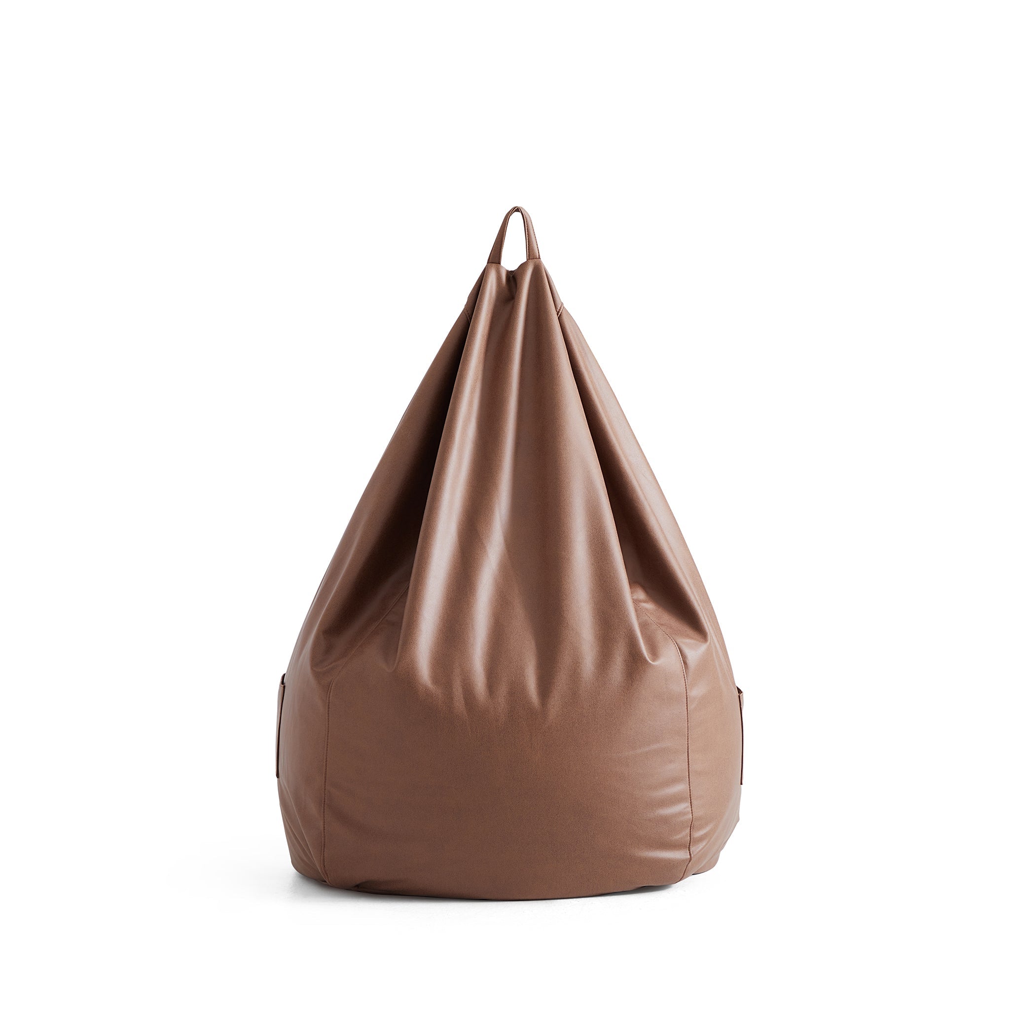 Pouf Litton en cuir gris