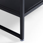 Table d'appoint de rangement en noyer Blacksteel