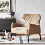 Fauteuil d'appoint Hippo Camel en daim