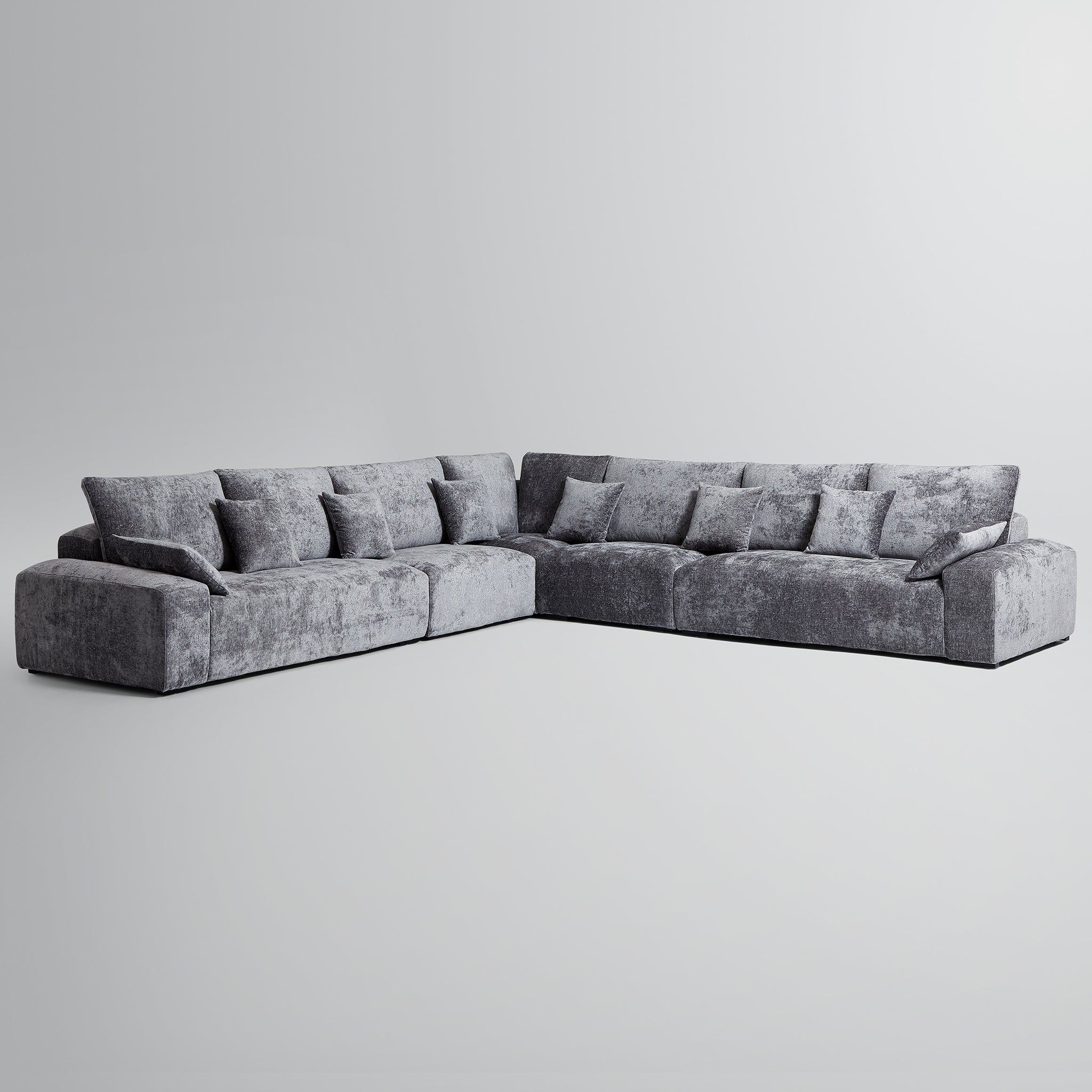 Le canapé d'angle sectionnel gris Empress