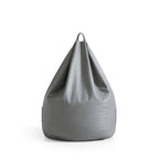 Pouf Litton en cuir gris