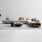 Canapé sectionnel capitonné Brandy Channel avec table basse