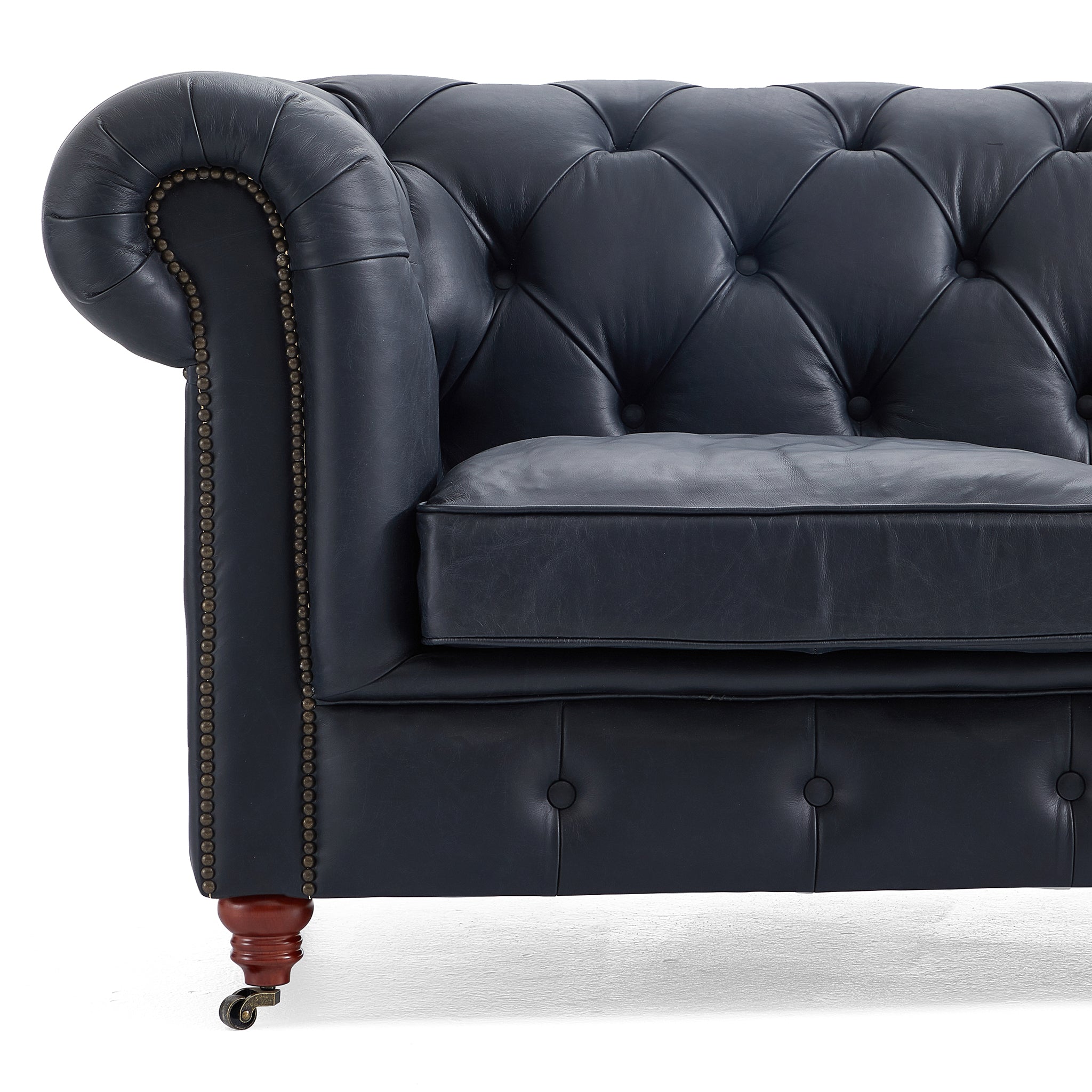 Canapé capitonné Chesterfield Durango en cuir pleine fleur