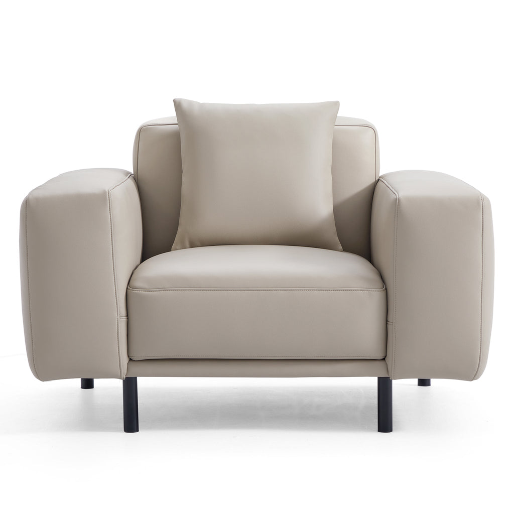 Ensemble de canapés en cuir beige noble