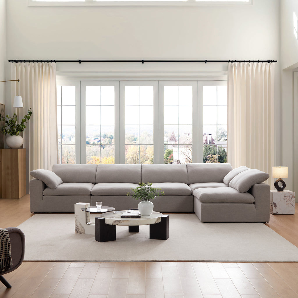 Canapé d'angle en L Tender Wabi-Sabi gris