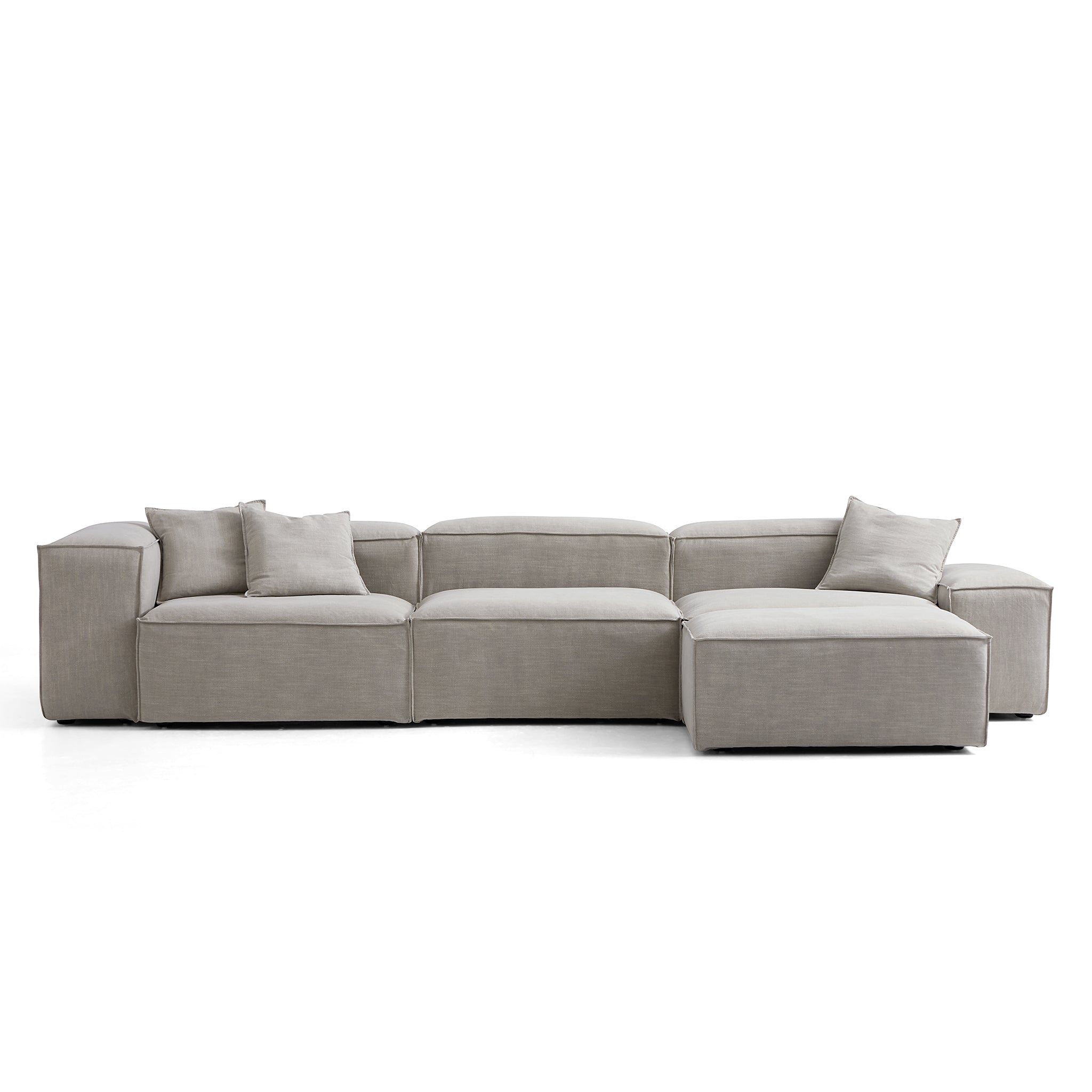 Canapé modulable Freedom beige avec pouf
