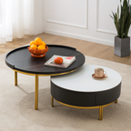 Ensemble de tables basses nobles dorées