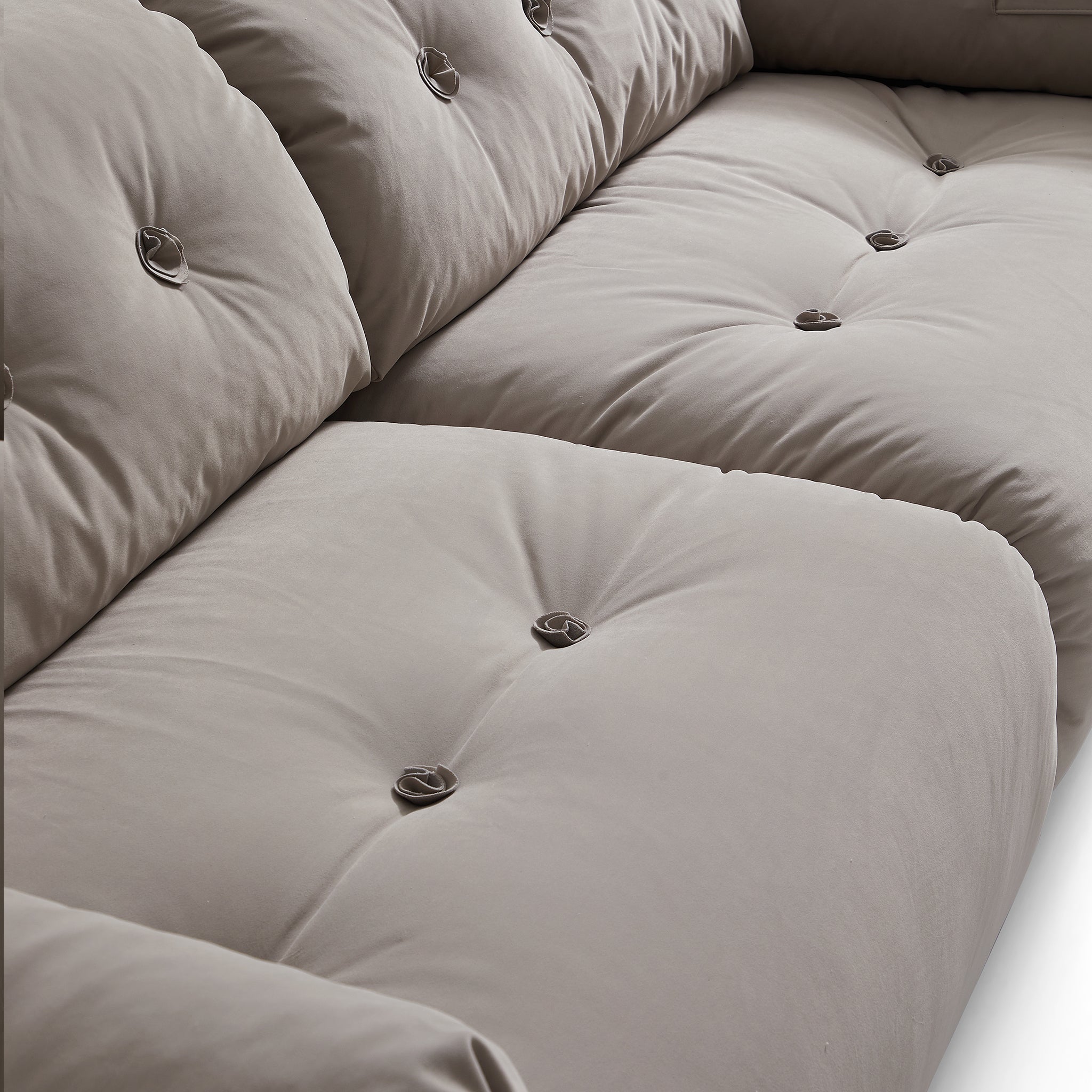 Canapé capitonné jaune beurre