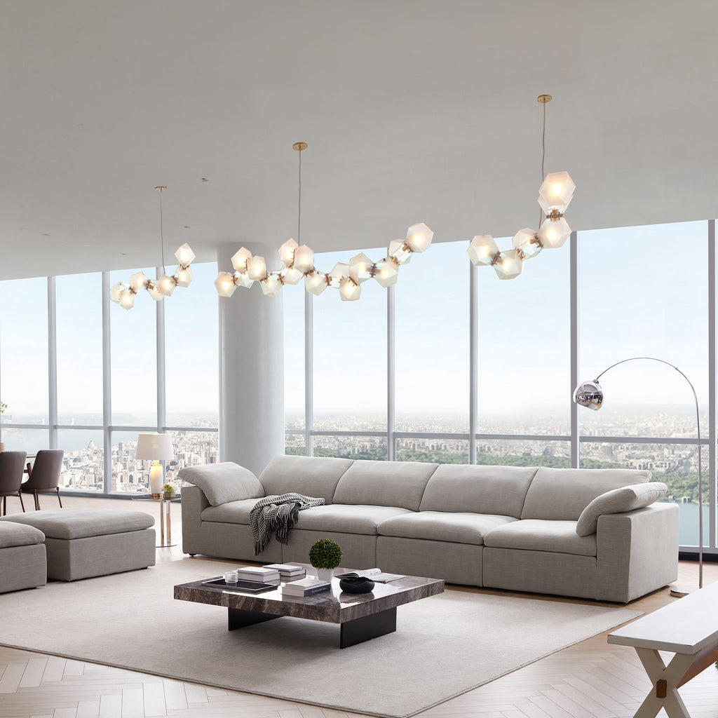 Canapé beige tendre Wabi-Sabi