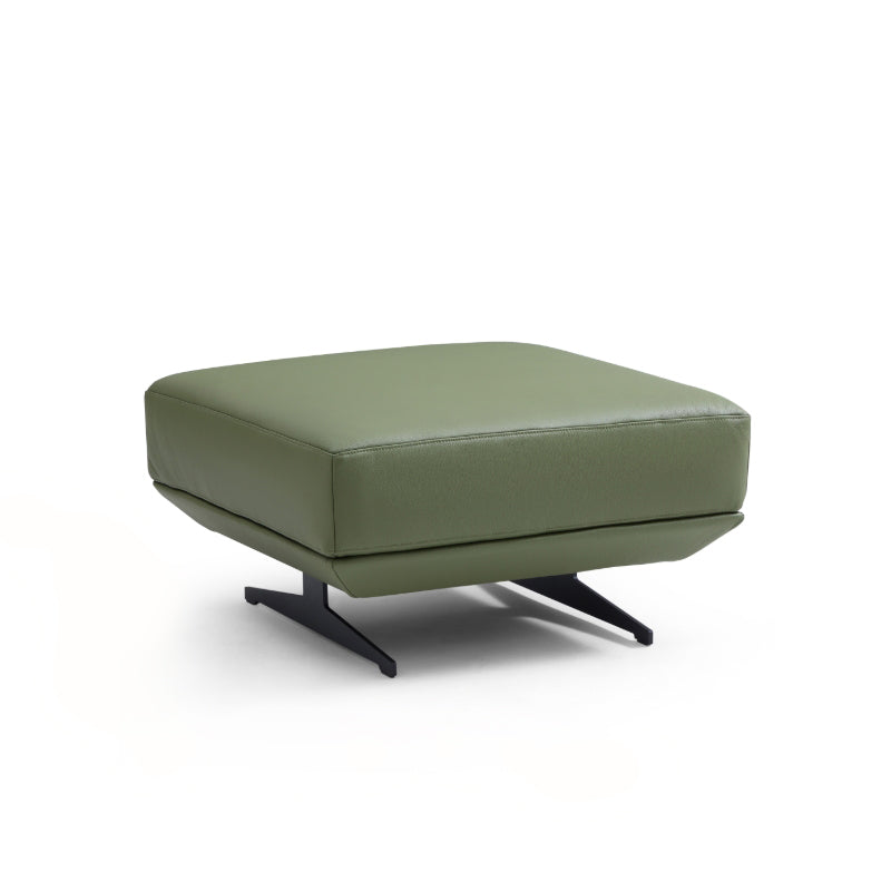 Pouf Olivia en cuir véritable pleine fleur