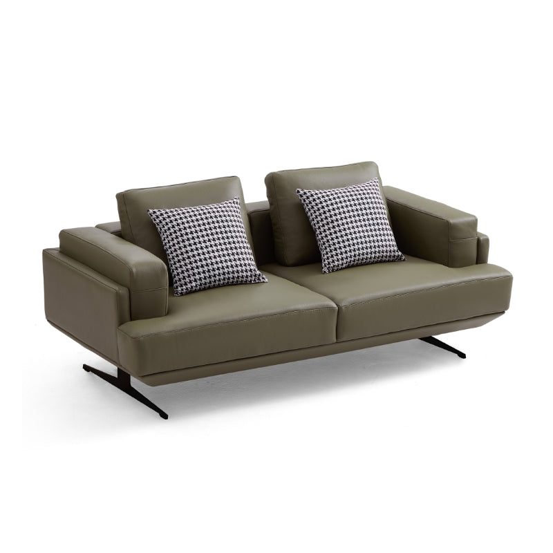 Canapé Olivia en cuir véritable pleine fleur