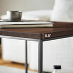Table d'appoint de rangement en noyer Blacksteel