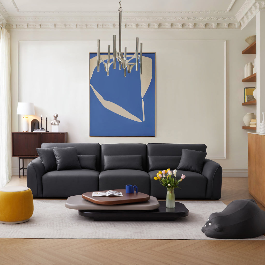 Canapé noir minimaliste Milano Moda