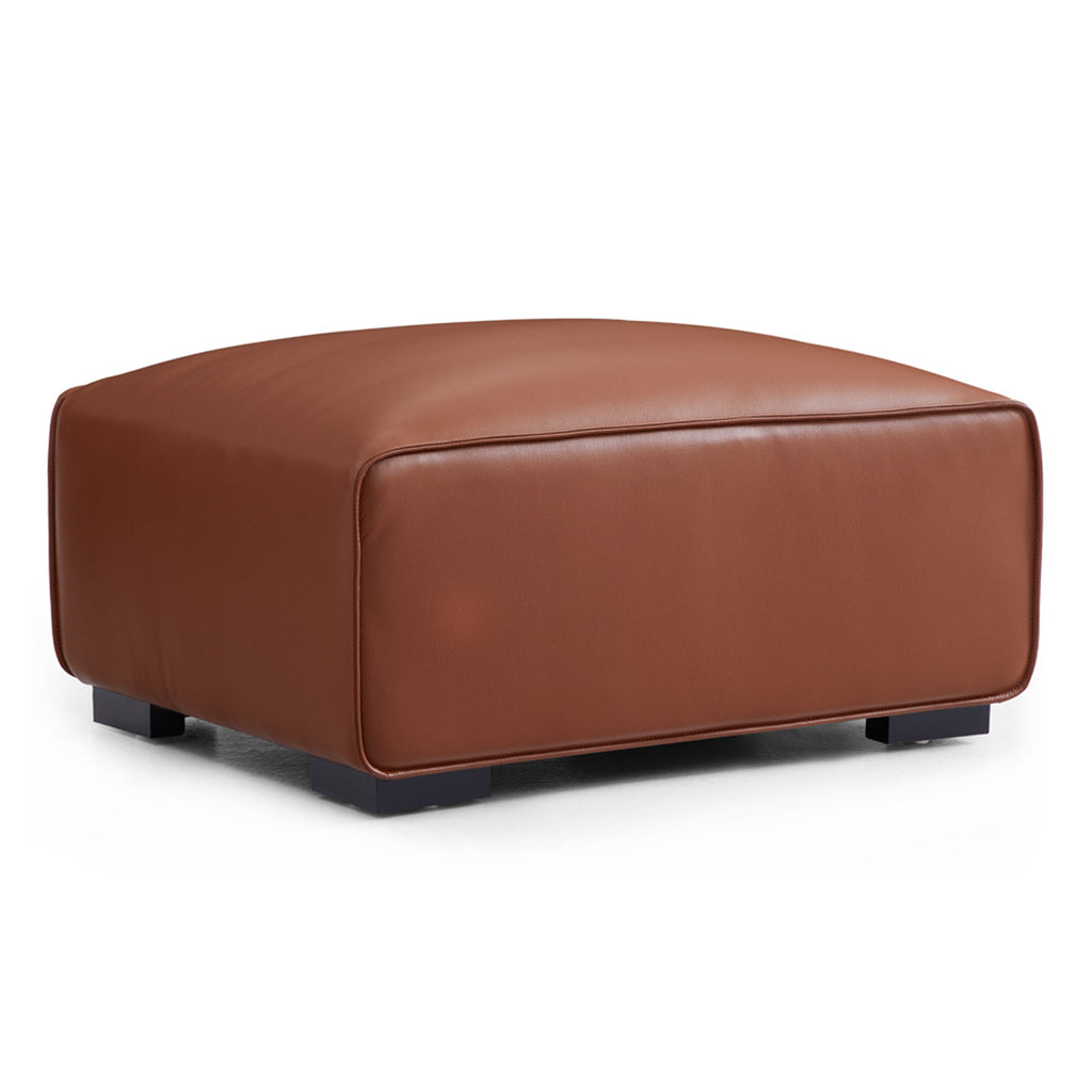 Ensemble de canapés modulaires en cuir kaki Domus