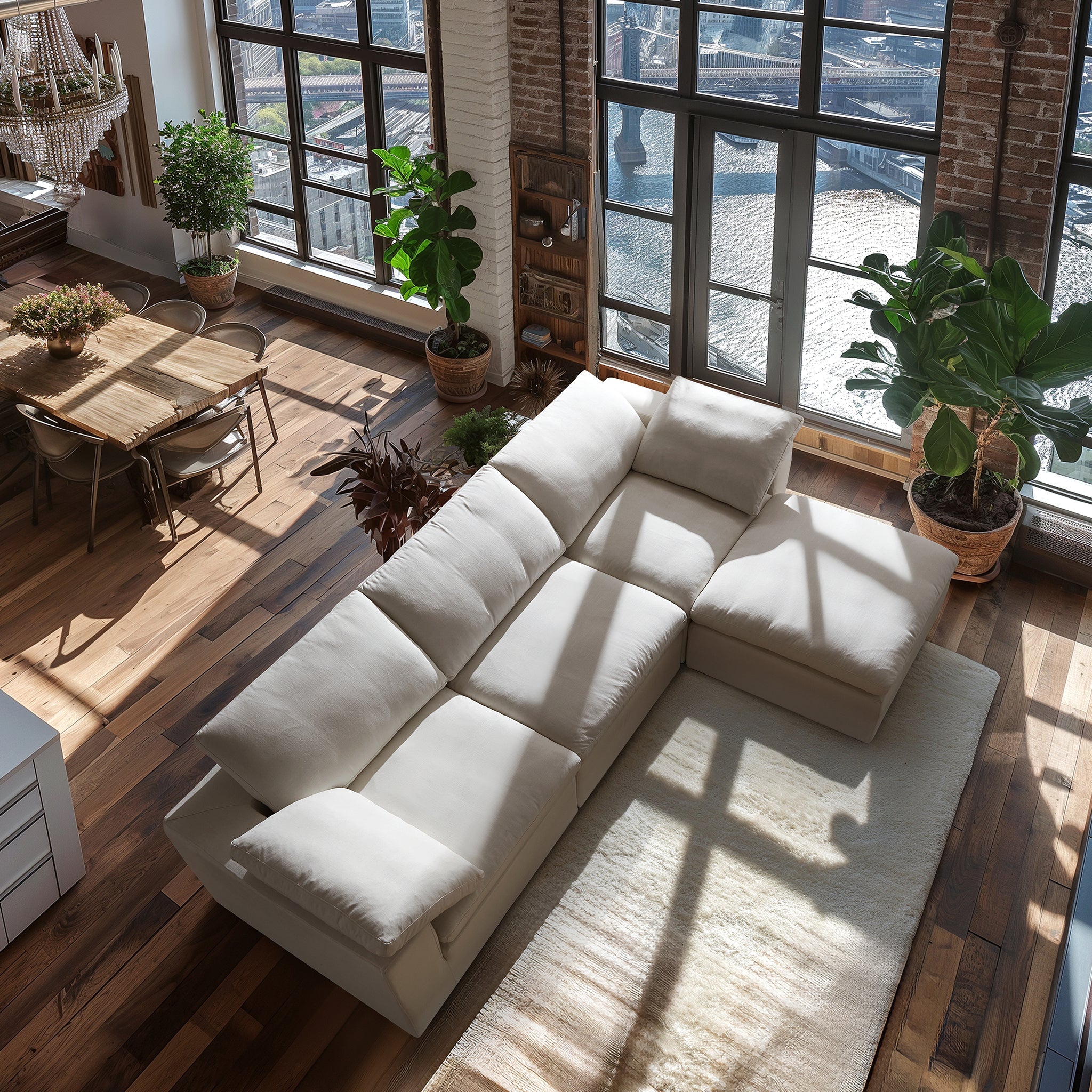 Canapé et pouf Tender Wabi-Sabi gris