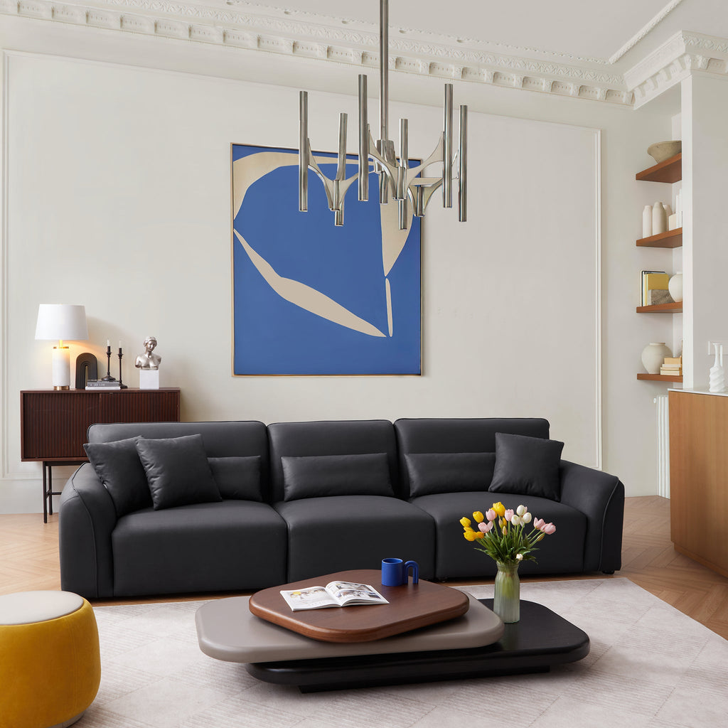 Canapé noir minimaliste Milano Moda