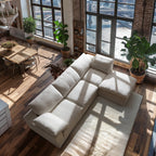 Canapé et pouf beige Tender Wabi-Sabi