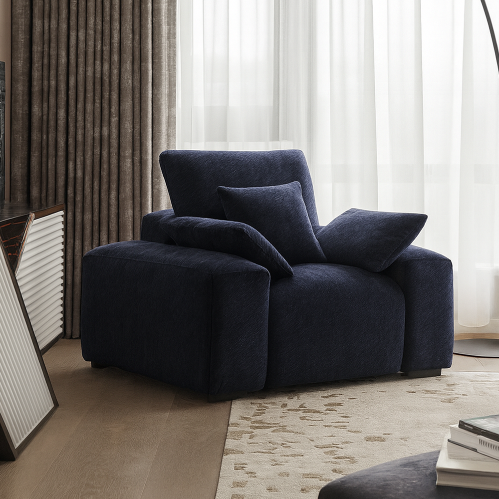 Le fauteuil bleu marine Empress