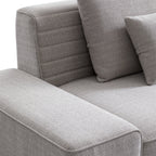 Canapé sectionnel capitonné Brandy Channel avec table basse