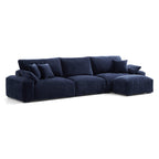 Le canapé et le pouf bleu marine Empress