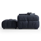 Canapé et pouf Boba en cuir noir