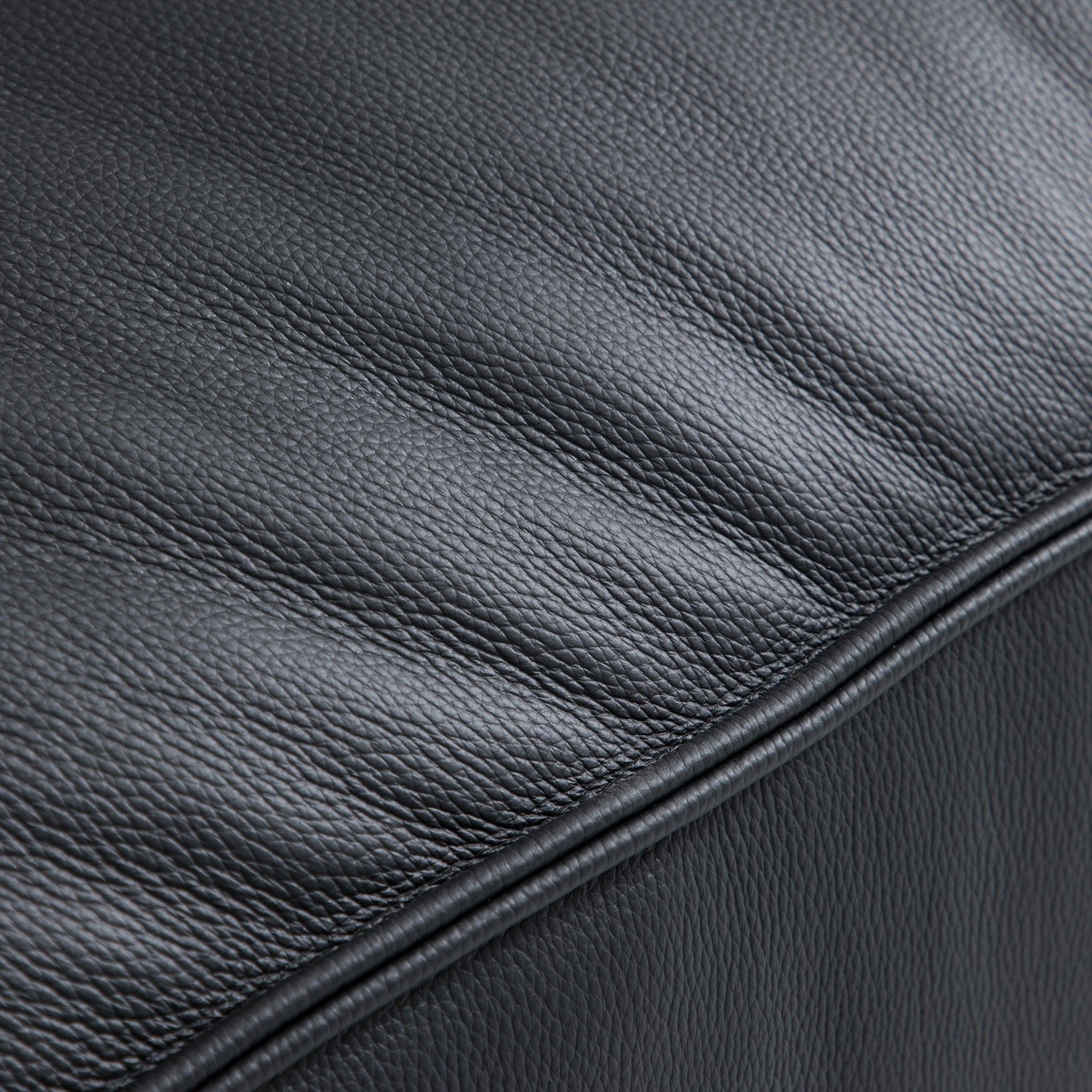 Canapé d'angle minimaliste de luxe en cuir noir