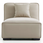 Canapé d'angle modulaire en cuir gris foncé Domus