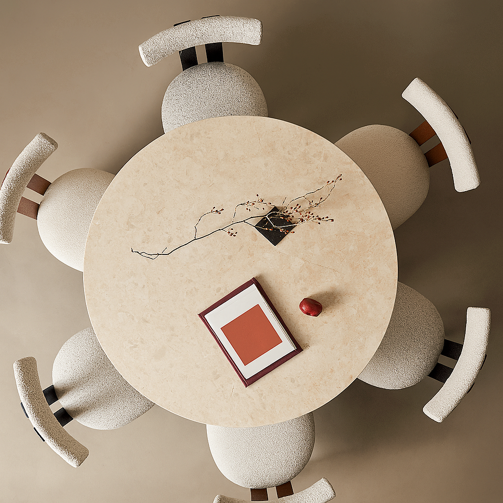 Table à manger ronde Liesl