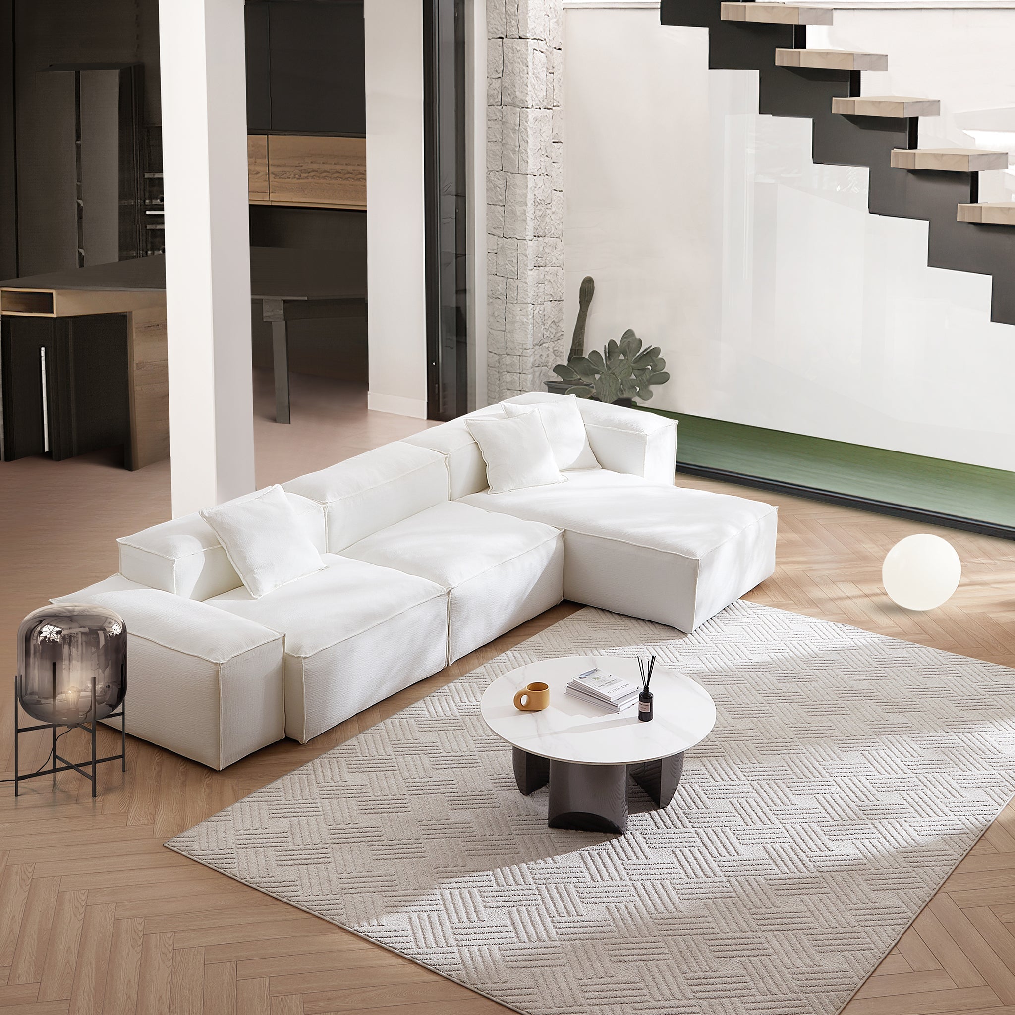 Canapé sectionnel modulaire Freedom gris