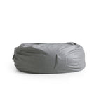 Pouf Litton en cuir gris