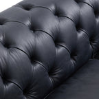 Canapé capitonné Chesterfield Durango en cuir pleine fleur