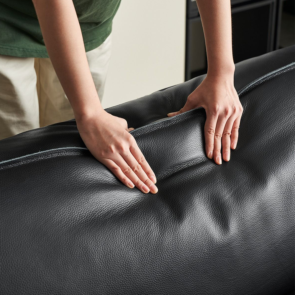 Canapé minimaliste en cuir pleine fleur Deacon