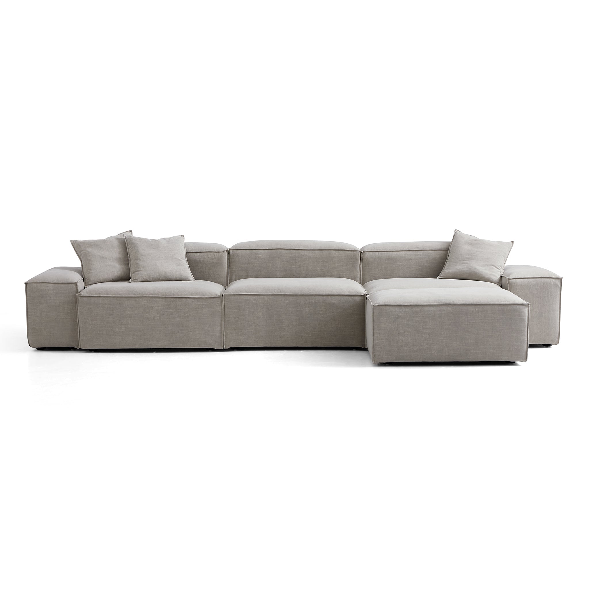 Canapé modulaire Freedom gris neuf avec pouf