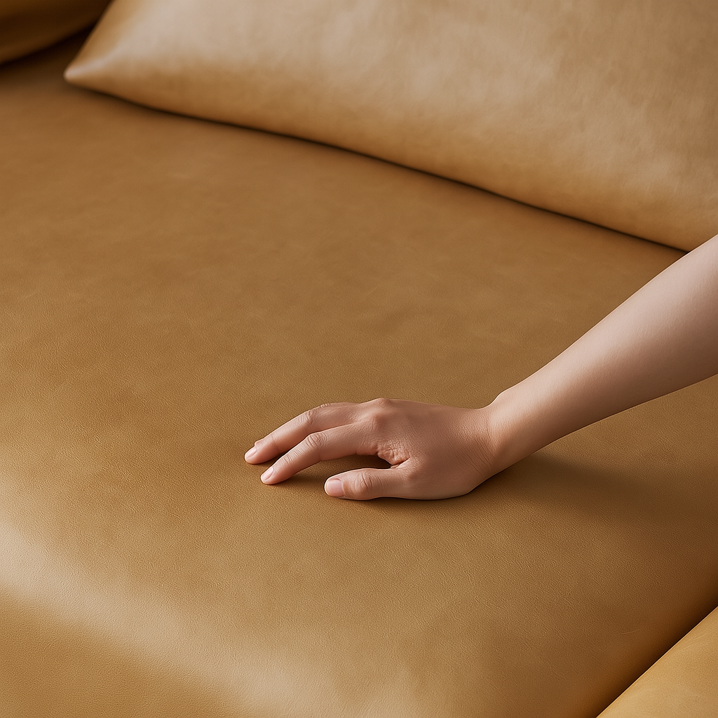 Canapé d'angle en cuir vintage Amber