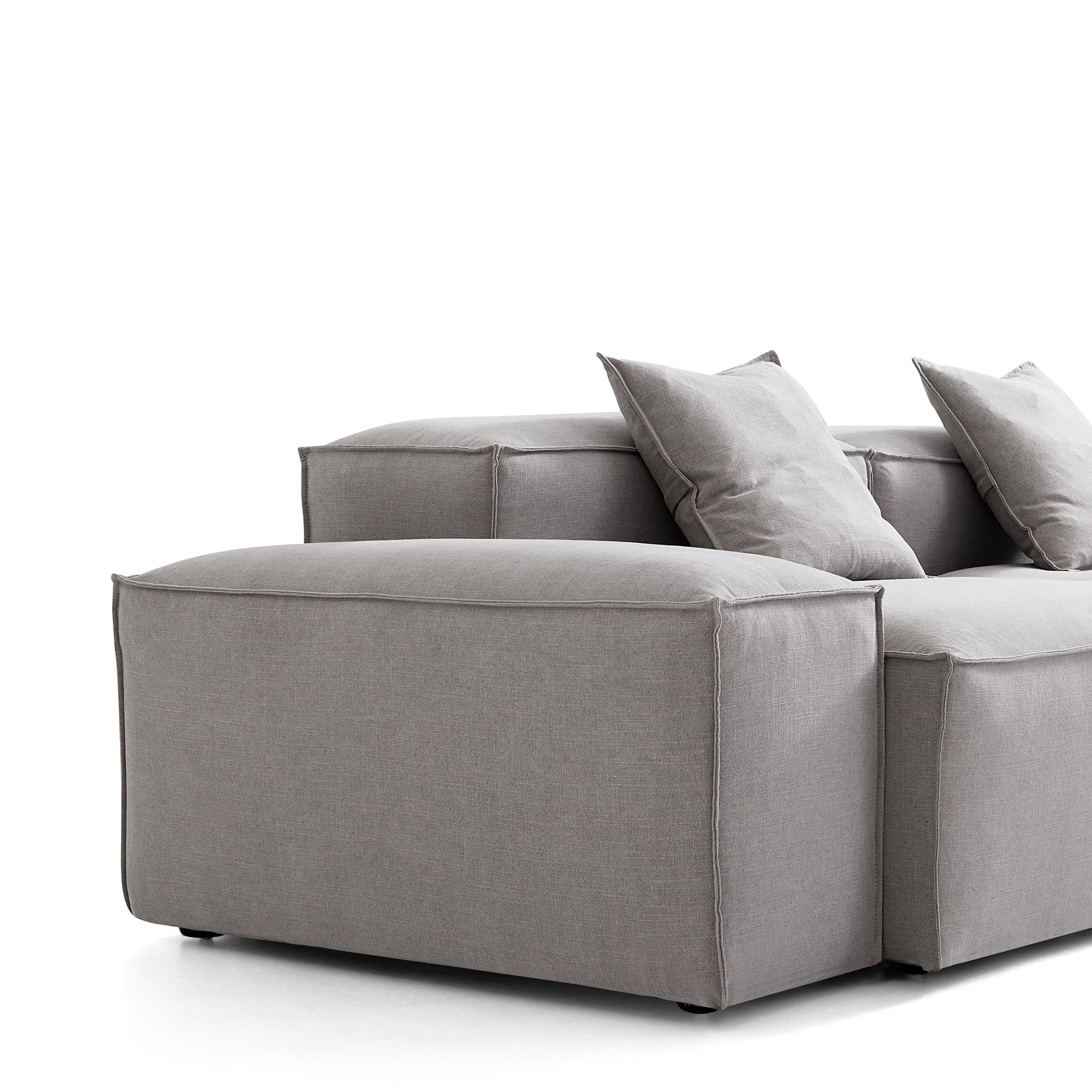 Canapé modulable Freedom beige avec pouf