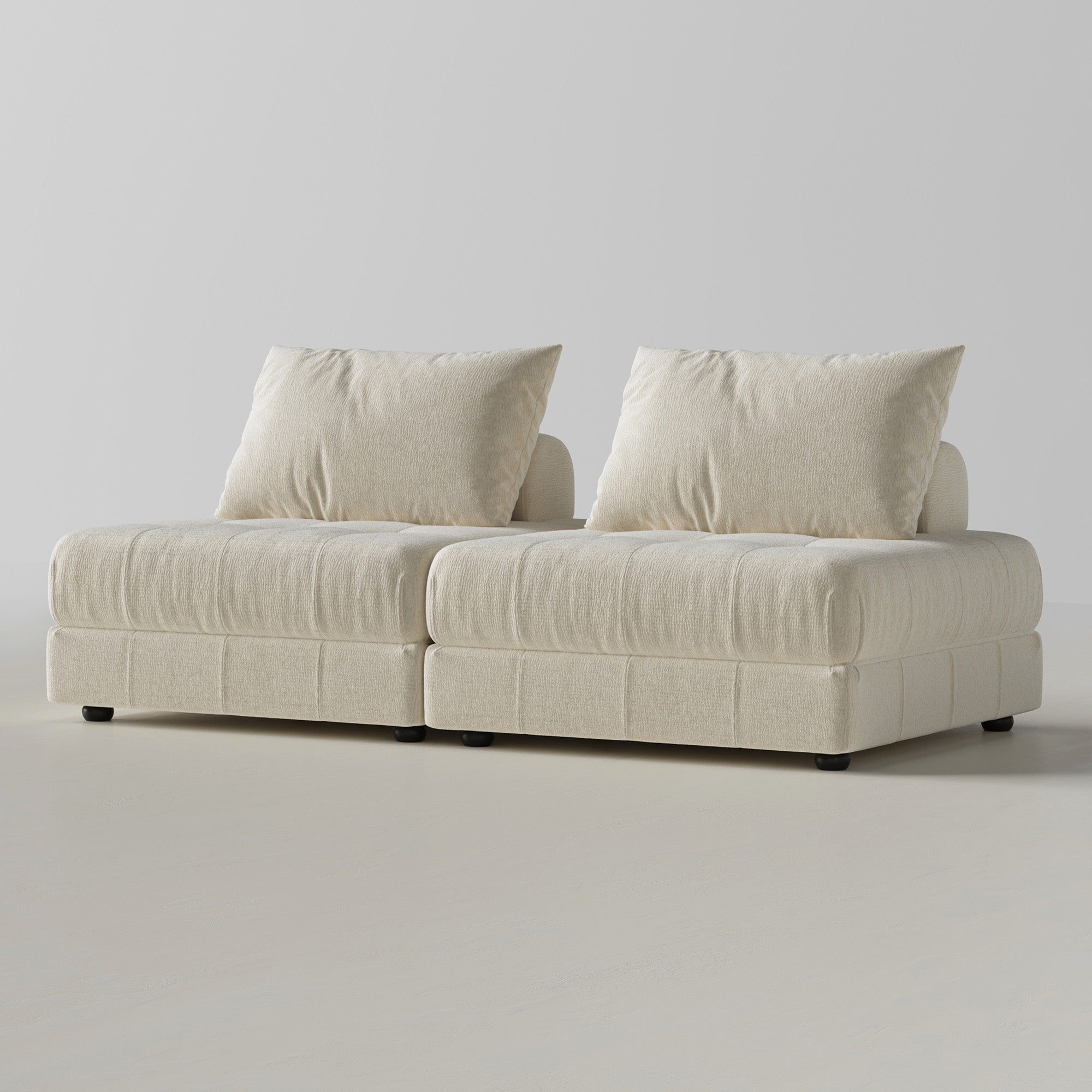 Canapé sectionnel modulaire blanc Block