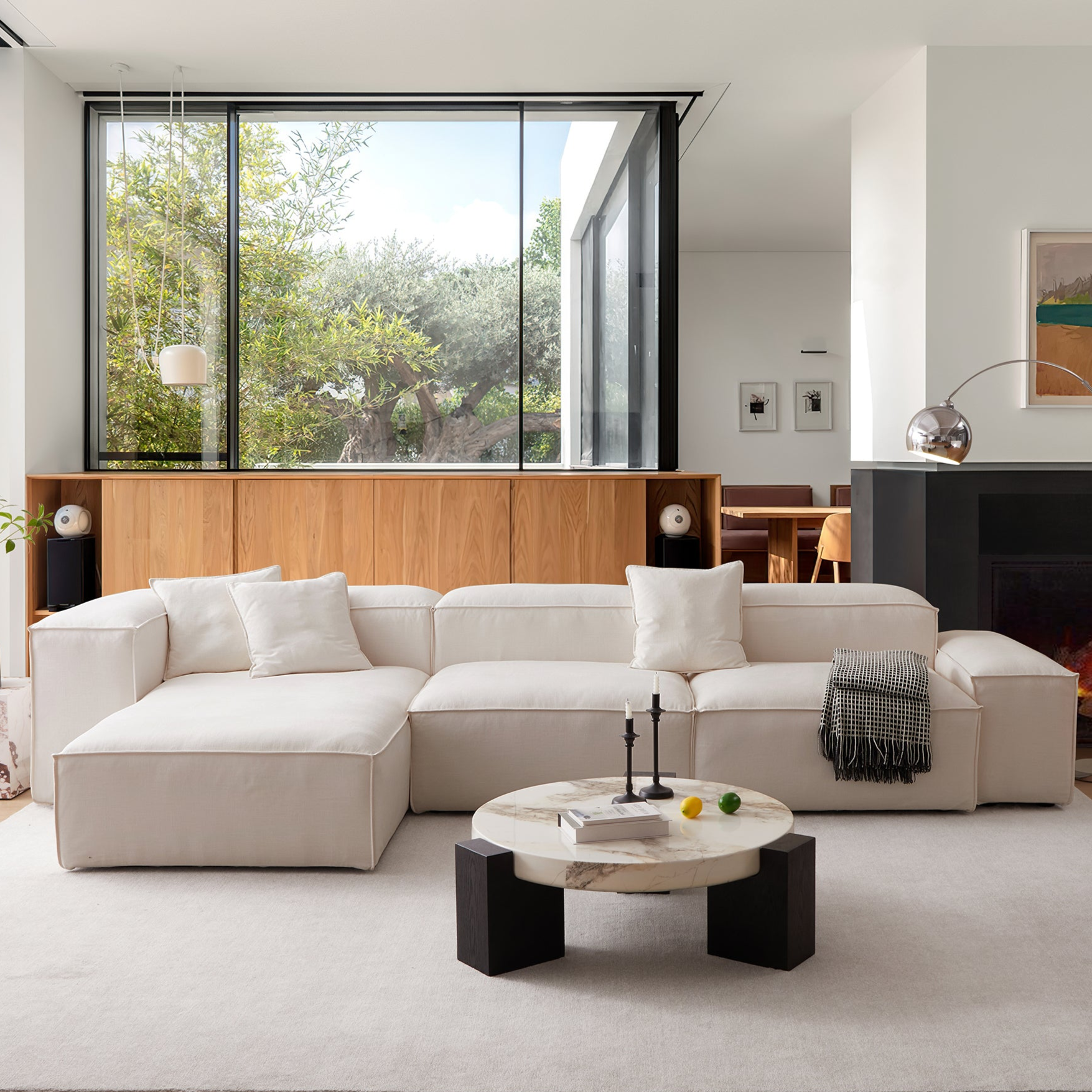 Canapé sectionnel modulaire beige Freedom