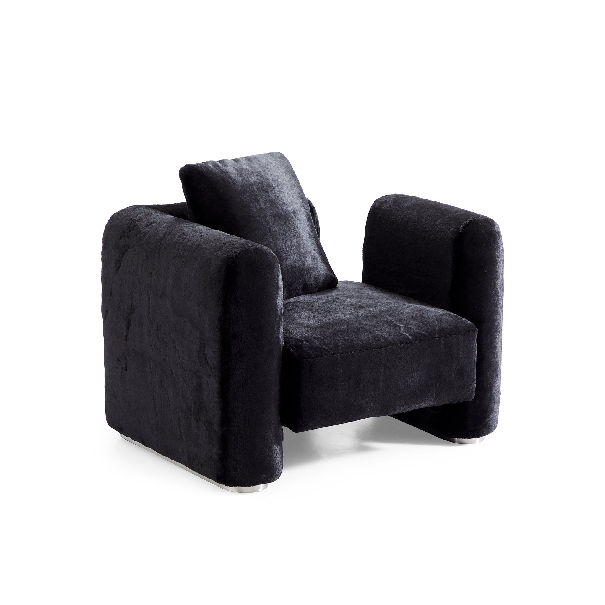 Fauteuil d'appoint en peluche Obsidian