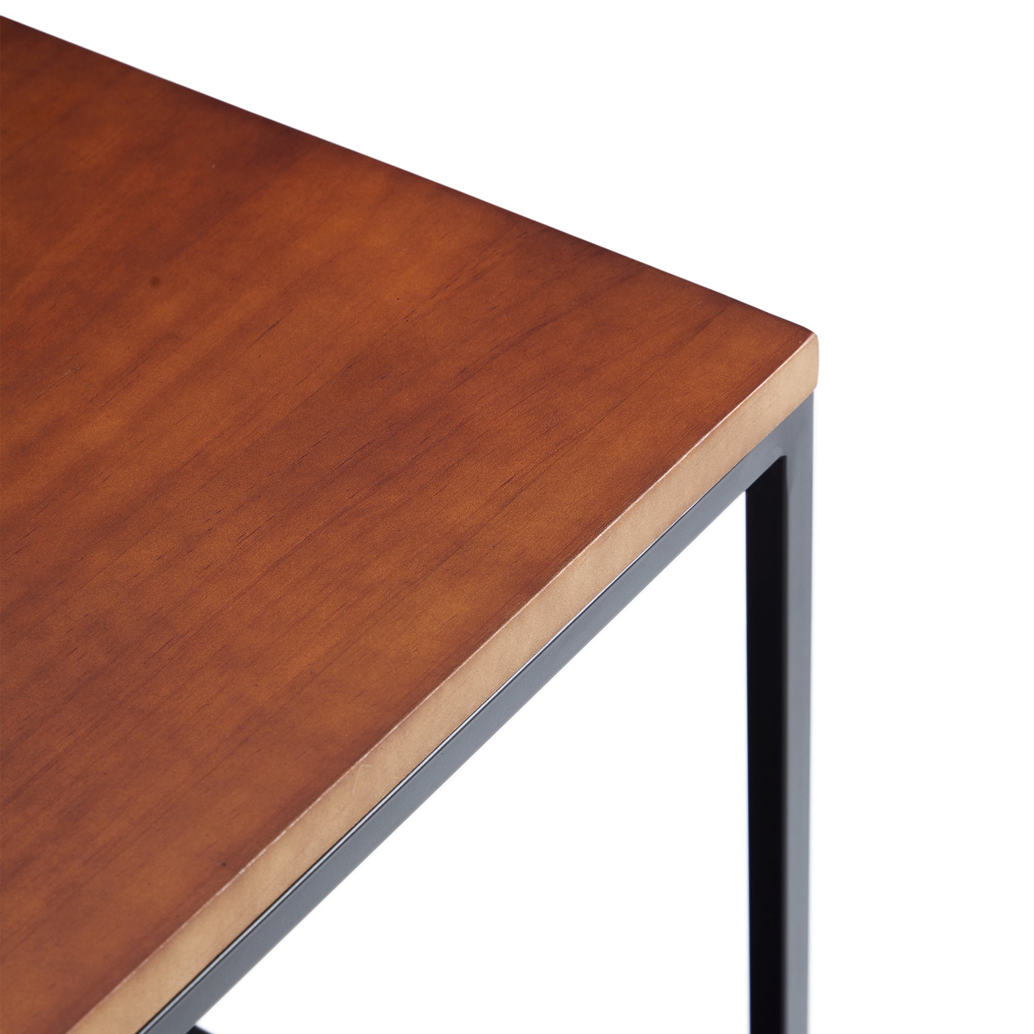 Table d'appoint de rangement en noyer Blacksteel