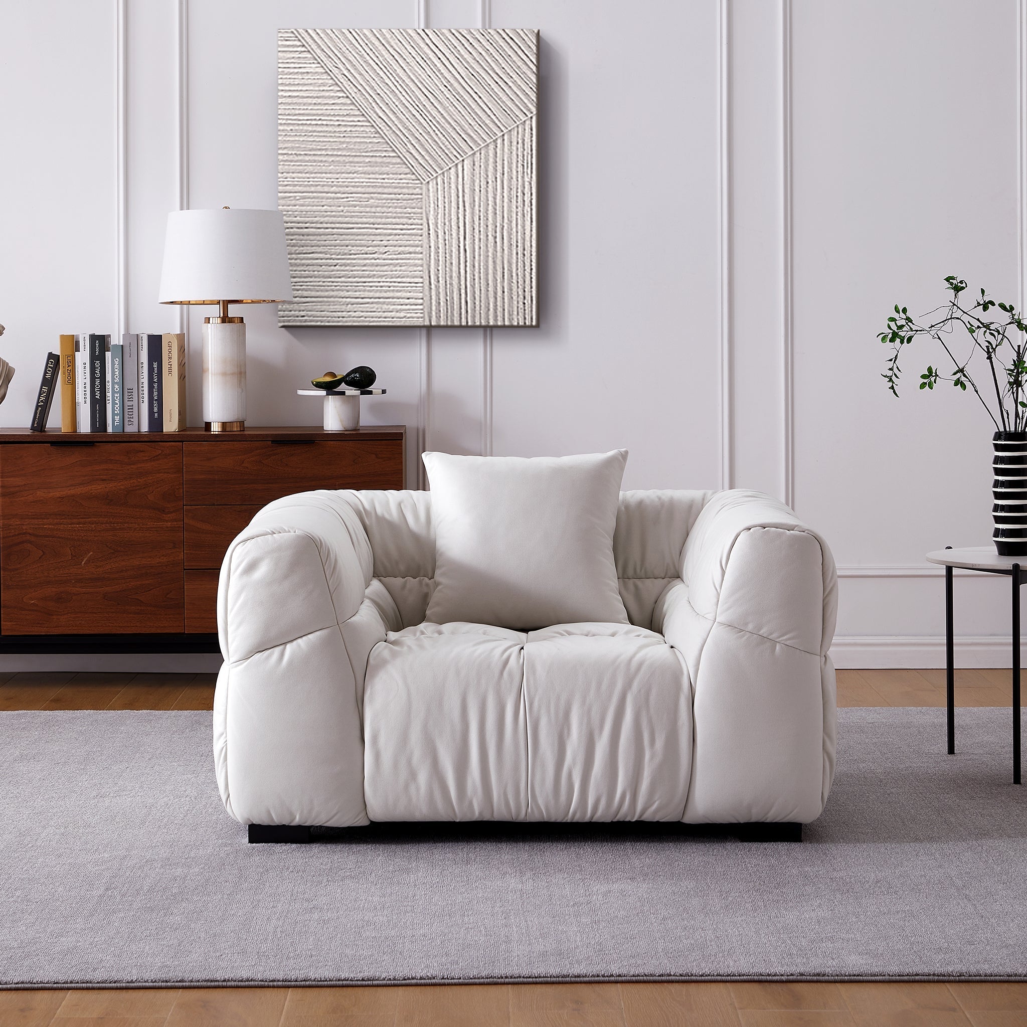 Fauteuil Boba en cuir noir